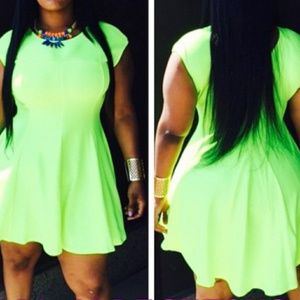 Lime Green High Low Dress